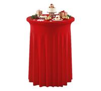 Manolyee Cocktail Table Cloth, Christmas High Top Spandex Table Cover, Washable Festive Banquet Decoration Supplies for Indoor Outdoor Bistro Restaurant Weddings Birthday Home