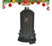 Manolyee Die Hard - 1/4 Wooden Die Hard Hans Gruber 2023,Nakatomi Plaza,Christmas Countdown,Interactive for Tabletop Decor
