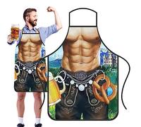 Manolyee German Beer Festival Apron - Oktoberfest Cooking Apron | Female and Male Beer Festival Bavarian Apron for Kitchen BBQ Baking