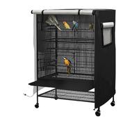 Manolyee Good Night Bird Cage Cover,Black-out Bird Cage Cover | Breathable Waterproof Pet Nighttime Enclosure Sleep Accessories for Cockatiel Parrot Parakeet Small Animals
