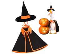 Manolyee Porch Geese Witch Outfit,Halloween Witch Geese Outfit Clothes | Garden Statue Clothing Lawn Decor for Fall Gatherings Party Festive Holiday Seasonal Events Thanksgiving
