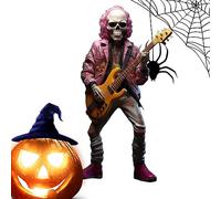 Manolyee Roll Skeleton Band Figurines -1/4 Rock & Roll Skeleton Band Figurines,Halloween Rock & Roll Skeleton Band Figurines Decor,Unique Collectible,Good For Halloween, Favors