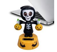 Manolyee Solar Powered Dancing Figures - Shaking Head Ornament | Animated Halloween Cartoon Dashboard Accessories for Living Room Road Trip Bedroom Vehicle Auto Home Truck Automotive