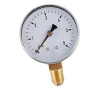 Manometer 0-6 Bar with Stainless Steel Fitting | for water pump, for air, for gas pressure testing