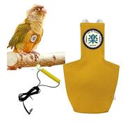 MANON ROSA Bird Diapers Leash Set Washable Reusable Handmade Flight Suit Waterproof Inner Layer - Protective Parrot Nappy Clothes Parakeets Macaws Budgies Canaries (Yellow2,Zebra Finch)