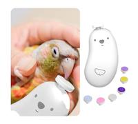 MANON ROSA Bird Nail Grinder, Bird Beak Grinder- Safe and Quiet Bird Nail Care Tool, Complete Grooming Kit for Parrots Conures Cockatiels Finches Parakeets, Premium Beak Maintenance (White)