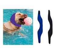 MANON ROSA Dog Ear Covers for Bathing & Swimming Waterproof - 2Pcs Upgraded Anti-Slip Dog Shower Swim Cap, Ear Plugs, and Rain Hat for Medium Large Dogs Puppies Cats (1 Black 1 Blue,S)
