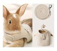 MANON ROSA Rabbit Harness and Leash Set - Escape-Proof Adjustable Vest Harness for Dwarf Bunnies, Soft Padded Conejos Collar with Safety Buckle, Small Animal Walking Accessories
