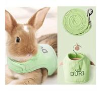 MANON ROSA Rabbit Harness and Leash Set - Escape-Proof Adjustable Vest Harness for Dwarf Bunnies, Soft Padded Conejos Collar with Safety Buckle, Small Animal Walking Accessories