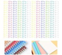 MANOPAWS 30Pcs Metal Double Loop Binding Wires Double Spiral Binding Ring Coil, Binding Combs Spines Book Cinch Binding Machine Wire for Teacher Student Document Notebook File Making (Iridescence)