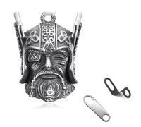 MANOPRANA Guardian Bell Biker Bell Motorcycle Bell Motorcycle Bell Guardian Bell Hanger Gift or Key Pendant Silver Stainless Steel (D) 2