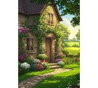 Manor 300 Piece Jigsaw Puzzles for Adults, Colourful, Challenging & Brainteasing Adult puzzles 300 Pieces Courtyard, Fun jigsaws for The Whole Family 16x11 inch