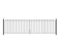 Manor Ball Top Metal Garden Driveway Gates Galvanised Wrought Iron Dual Swing Gate (3353mm (11ft) Gap x 915mm High MAZP52)