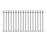 Manor Ball Top Metal Garden Fence Panel 1830mm Gap x 915mm High Galvanised Wrought Iron Fencing MAZP01