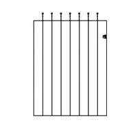 Manor Ball Top Metal Garden Gate Galvanised Wrought Iron Pedestrian Swing Gates (914mm Gap X 1220mm High MAZP06/3)