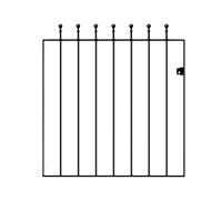Manor Ball Top Metal Garden Gate Galvanised Wrought Iron Pedestrian Swing Gates (914mm Gap X 915mm High MAZP05/3)
