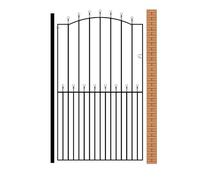 Manor Ball Top Tall Metal Garden Gate Galvanised Wrought Iron Pedestrian Swing Gates (914mm Gap X 1930mm High MAZP32)