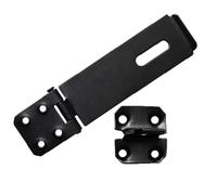 Manor® Black 4" Inch 100mm Hasp and Staple Medium Strength Garden Gate Fence Wooden Door