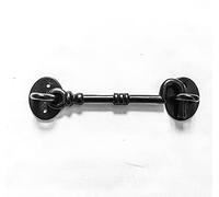 Manor Black Knotted Door Gate Shed Cast Iron Cabin Hook 150mm 6" Fancy