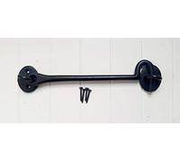Manor Black Plain Cast Iron Cabin Hook 200mm 8" Door Shed Gate