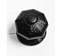 Manor Cast Iron Mortise Knob Black Sprung
