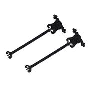 Manor Classic Black Cast Iron Fleur De Lys 11" 273mm Heavy Duty Door Hinges (Pair)