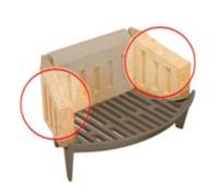 Manor Coal Saver Bricks - Side Pair - Fire Grate Fuel Saver Blocks For Solid Fuel Fires - Coal Retainer Bricks 15-11Cm X 17Cm