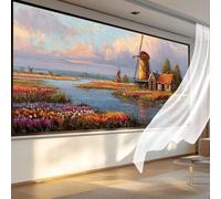 Manor Diamond Painting Sunset Large Diamond Art for Adults 160x80cm, DIY Craft Kits for Beginners Crystal Embroidery Canvas Mosaic Paintings for Home Wall Room Decor, Hobbies for Women Gifts qL87