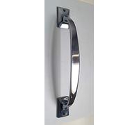 Manor Door Pull Handle Polished Chrome Entrance Exit 250mm 10" inch Cranked