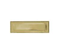 Manor Front Door Letter Plate, Polished Brass, 250mm x 75mm