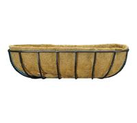 Manor Garden Black Metal Wall Basket Manger Trough Planter (75cm)