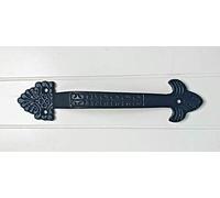 Manor Pull Handle Black Cabinet Drawer Wardrobe Black Iron Fleur De LYS 176mm