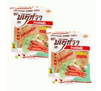 Manora Thai Shrimp Chips (Uncooked) Prawn Crackers Snacks 500g (Pack of 2) HALAL