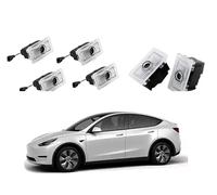 Manori Market LED Car Interior Light, Accessories Car Door Welcome Light, Car Logo Projector for Tesla Model 3/Y/S/X, Upgrade 2023 Tesla Accessory (4 pcs), LPT-MM-2023