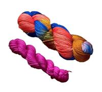 Manos del Uruguay Alegria Superpool Hand Dyed Sock Yarn Set AS6864 Juggler - 100g + 20g Skein - Extra Soft 4 Ply Merino Yarn