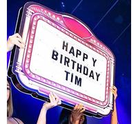 MANOVR Premium LED Message Board - Custom VIP Sign for Parties & Nightclubs - Acrylic, 77 x 63 x 12 cm