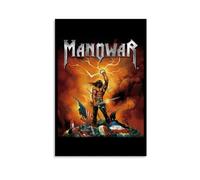 Manowar Poster Art Heavy Metal Wall Art Warrior Print Music Decor for Home Vintage Rock Band Artwork Unique Gift for Fans Metal Music Room Decoration Gift 12x18inch(30x45cm) Unframed