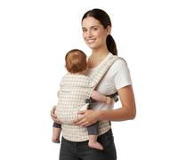 Manowie Baby Carrier - Forward & Back Facing Multi Position, 3 Months Plus Babies & Toddlers, Ergonomic & Supportive Waist Design, Adjustable Straps, Supports 7-44 lbs (3.2-20 kg) - Cream Dogtooth