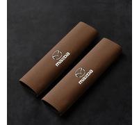 MANQII Personalized Seat Belt Pads for Mazda MX-5 2010-2024, Seatbelt Safety Strap Covers Protector Comfort and Breathable Shoulder Protection Padding,C/Coffee