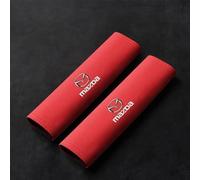 MANQII Personalized Seat Belt Pads for Mazda MX-5 2010-2024, Seatbelt Safety Strap Covers Protector Comfort and Breathable Shoulder Protection Padding,E/Red