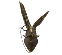 MANQILE Boy Rabbit Hare Monocles Resin Handicraft Animal Pendant Decoration Indoor Wall Decoration Home Decor