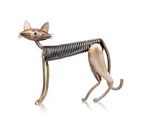 MANQILE Metal Figurine Iron Art Decoration Cat Shape Handicraft Crafting Figurine Art Decoration Modern Home Decoration Ornament