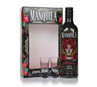 Manquila Wild Strawberry Cream Liqueur Gift Set with 2x Glasses