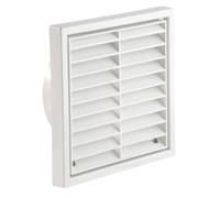 Manrose 100mm/4" External Wall Grille with Round Spigot and Fixed Louvre Fascia - 1152