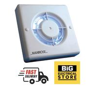 Manrose 100mm Standard Bathroom Extractor Fan With Adjustable Timer XF100T [EEK: A]