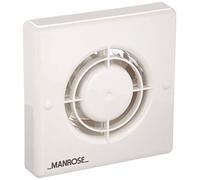 Manrose Extractor Fan Toilet Bathroom Quiet Timer 4" 100mm Axial XF100H White