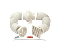 Manrose 100mm In-Line Centrifugal Fan Kit With Timer Grills & Ducting - SCF200TN