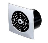 Manrose 100mm Low Profile Square Fan, Chrome - LP100SSC