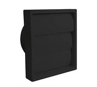 Manrose 1162BLK 100mm 4" Gravity Grille Extractor Fan Vent Cover with Gravity Flaps - Black