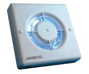 Manrose 120mm 5" Axial Bathroom Extractor Fan With Timer - Quiet Wall, Ceiling & Window Ventilation Xf120T